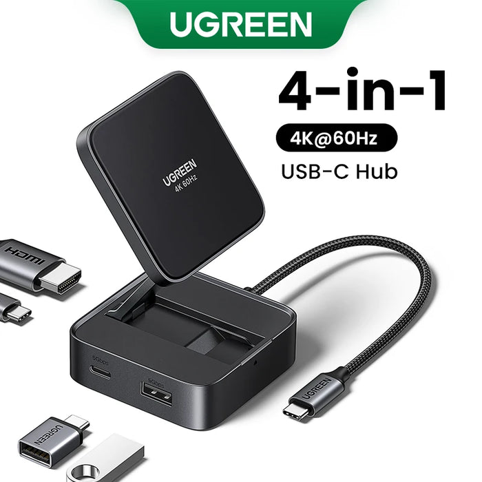 UGREEN Foldable USB C HUB 4K60Hz HDMI PD100W USB3.0 Docking Station for Phone Tablet Laptop Macbook Pro Air Android USB Splitter