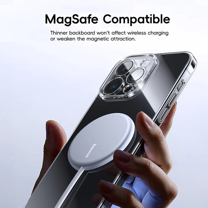 Baseus Tempered Glass Case for iPhone 16 15 Pro Max Clear Hard Corning Gorilla Glass Case for iPhone 15 14 13 Pro Max Plus Case