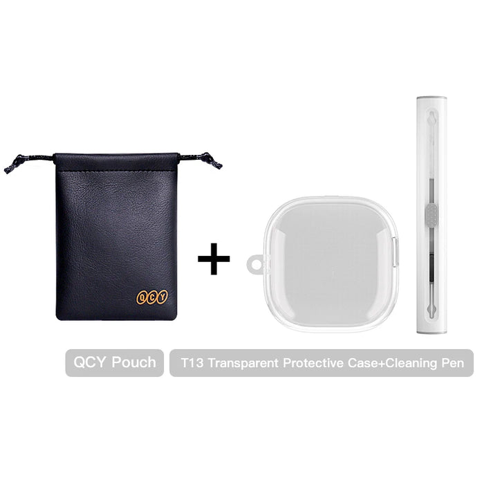 QCY HT05 Soft Sillicone Case HT10 MeloBuds Pro Wireless Earphones Storage Bag Headphones Protective Case Earbuds Cleaning Kits