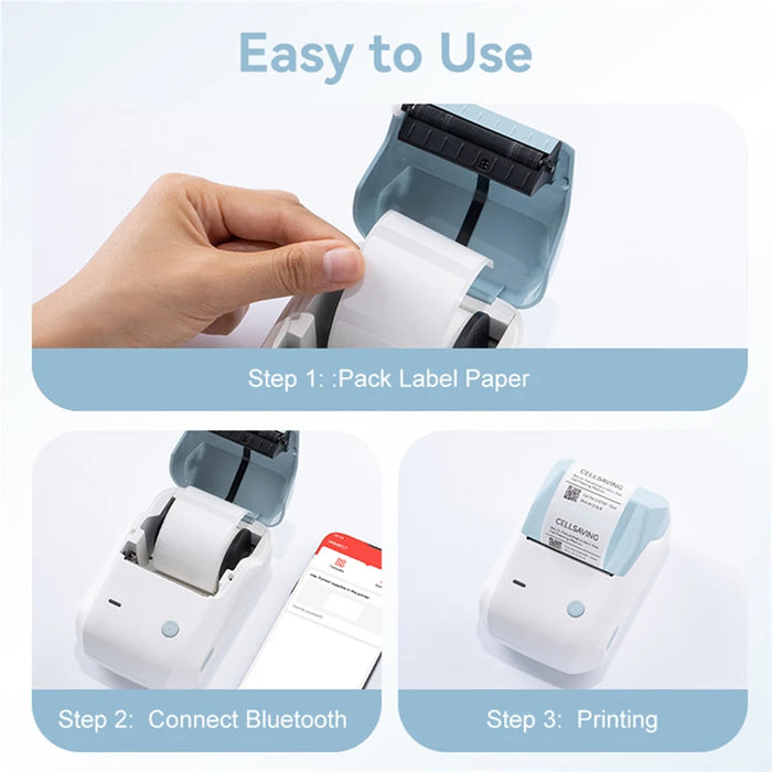 Niimbot B1 Thermal Printer Self-adhesive Stickers Printer Bluetooth Portable Pocket Label Maker Name Sticker Labeling Machine