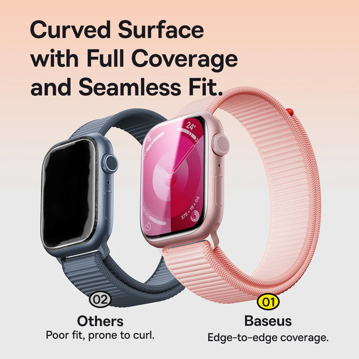 Baseus Screen Protector for Apple Watch 10 9 8 7 6 5 4 SE 46/42/45/41/44/40mm Hydrogel Film for iWatch Ultra 2 1 49mm Protective