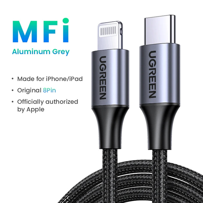 UGREEN MFi USB C to Lightning Cable PD20W Fast Charging for iPhone 14 13 12 Pro Max Mini Data Cable for iPhone for iPad