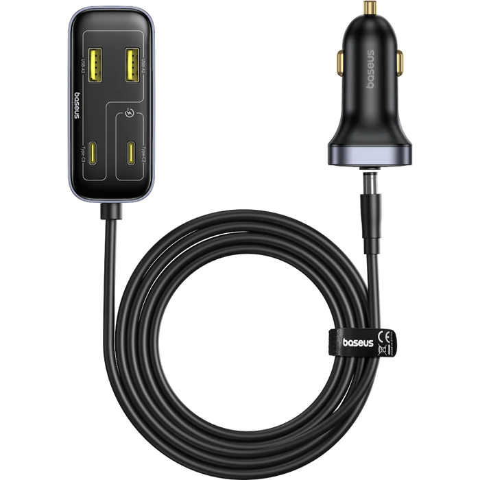 Baseus 110W In-vehicle Car Charger Expand Quick Charger 3U+3C PD QC SCP FCP AFC Fast Charging For iPhone Samsung Xiaomi Huawei