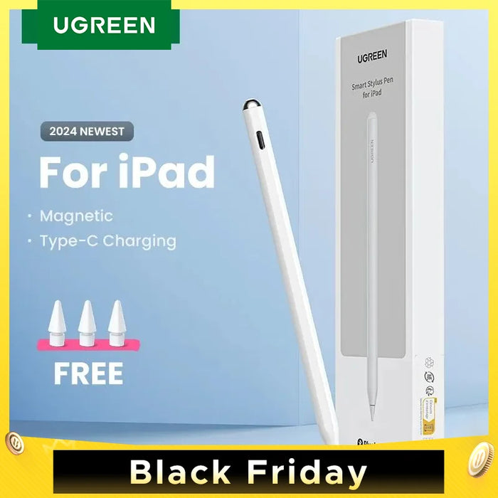 UGREEN Stylus Pen សម្រាប់ Apple Pencil Magnetic Wireless Charging Bluetooth Palm Rejection Tilt Pens អាយុកាលថ្មយូរសម្រាប់ iPad Pro