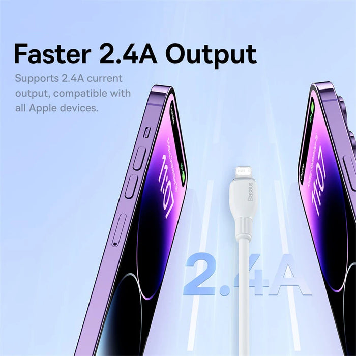 Baseus USB Cable 2.4A For iPhone Charging Cable USB Cord For iPhone 14 13 12 11 Pro Max Fast Data Charging Wire Cord