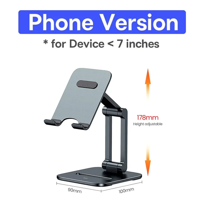 Baseus Phone Holder Aluminum Alloy Cell Phone Tablet Stand for iPad Mini for iPhone 16 15 14 Pro Max Samsung Mobile Phone Stand