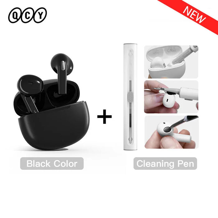 QCY T20 Wireless Headphones Bluetooth 5.3 TWS Earphones 13mm Big Driver HIFI Headset 4 Mics ENC HD Call Earbuds 68ms Low Latency