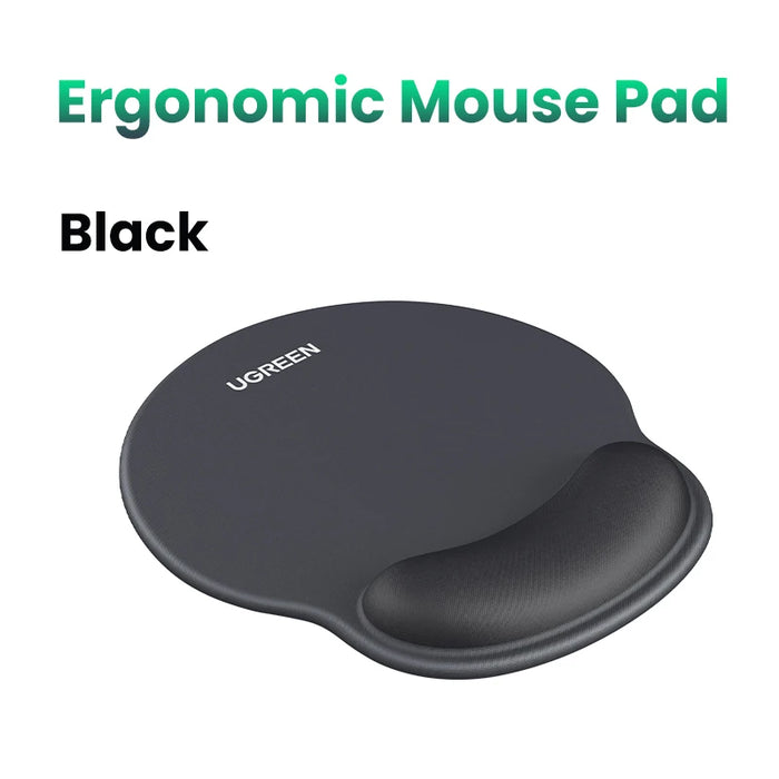 UGREEN Mouse Pad Wrist Support Ergonomic Mousepad Non-Slip Memory Foam for Office Home Computer PC Desk Fabric Mousepad