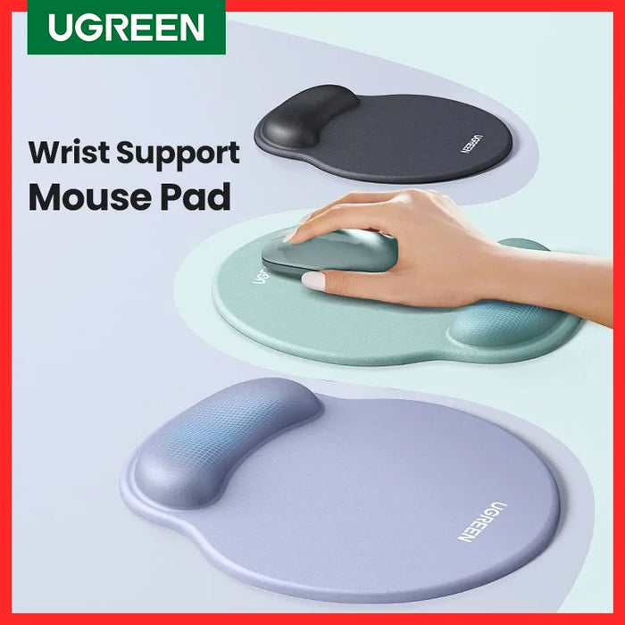 UGREEN Mouse Pad Wrist Support Ergonomic Mousepad Non-Slip Memory Foam for Office Home Computer PC Desk Fabric Mousepad