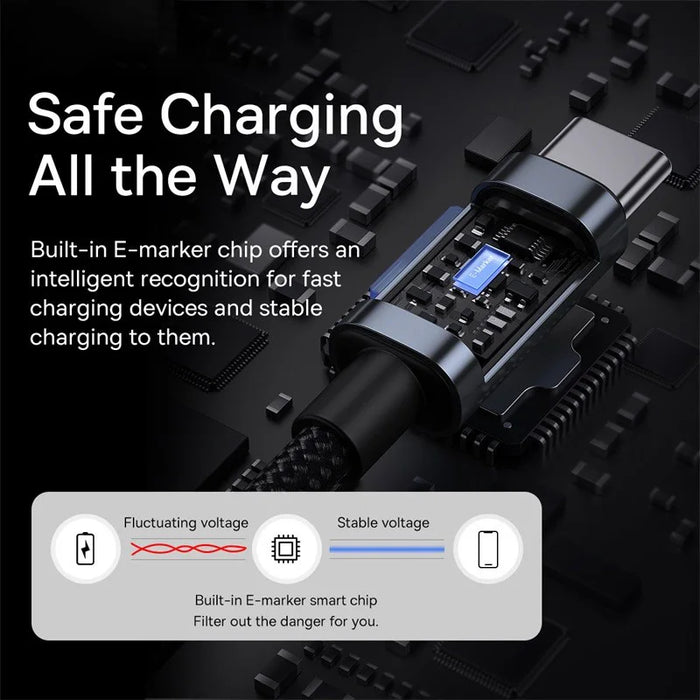 Baseus 5PCS 100W USB C To USB C Cable For iPhone 16 15 PD Fast Charging Charger Wire Cord For Macbook iPad Samsung Huawei Xiaomi