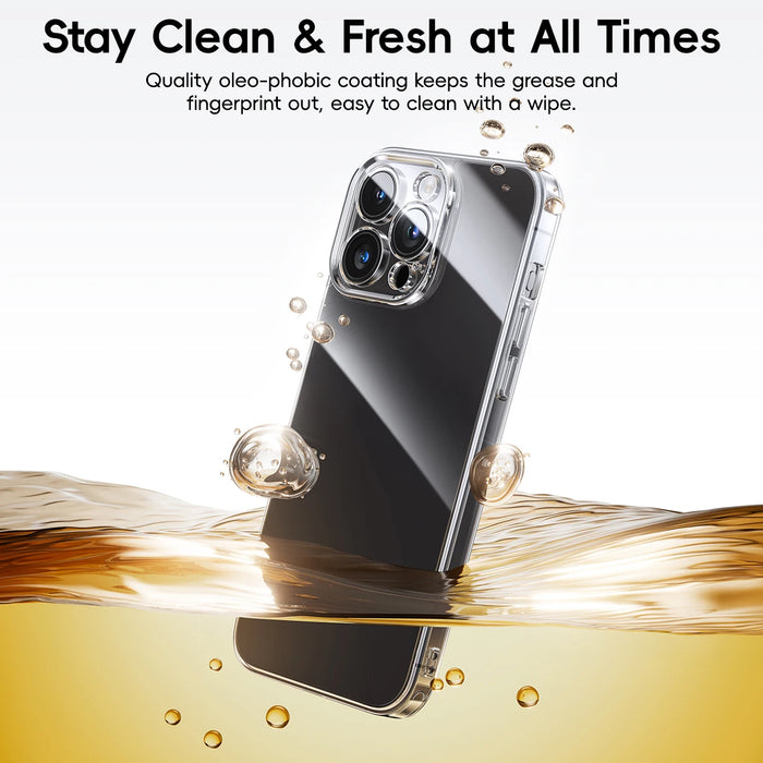 Baseus Tempered Glass Case for iPhone 16 15 Pro Max Clear Hard Corning Gorilla Glass Case for iPhone 15 14 13 Pro Max Plus Case