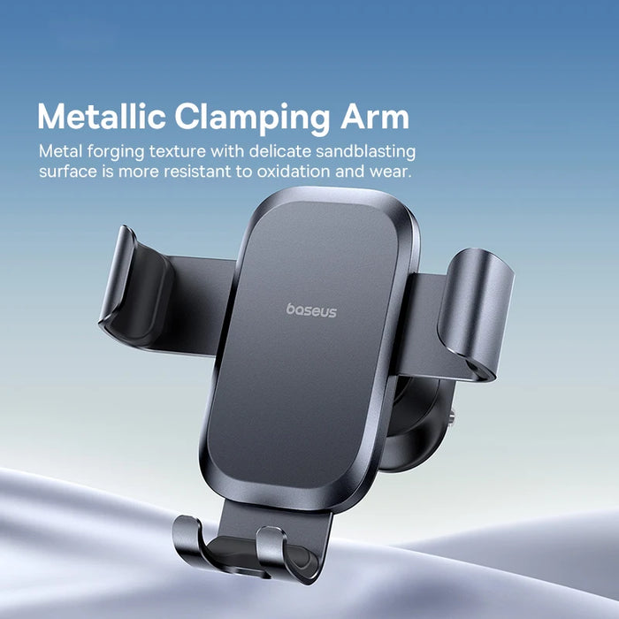 【New-in Sale】Baseus Metal Car Phone Holder Gravity Phone Stand Air Vent Car Holder Stand for iPhone Xiaomi Samsung Huawei Realme