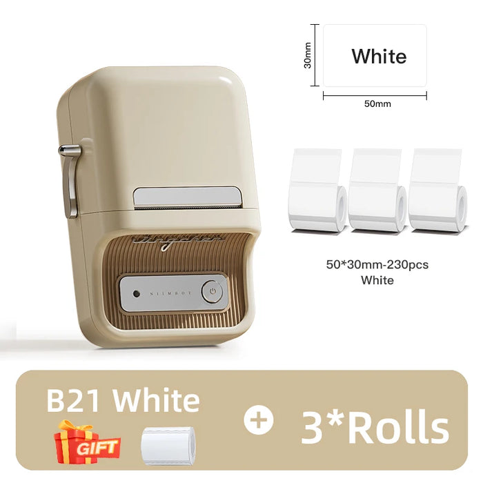 Niimbot B21 Portable Label Printer Wireless Bluetooth Label Maker Multifunctional Self-adhesive Pocket Label Machine