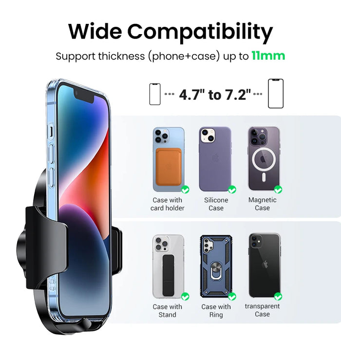 UGREEN Car Phone Holder Stand Gravity Dashboard Phone Holder Universial Mobile Phone Support For iPhone 16 15 Pro Xiaomi Samsung