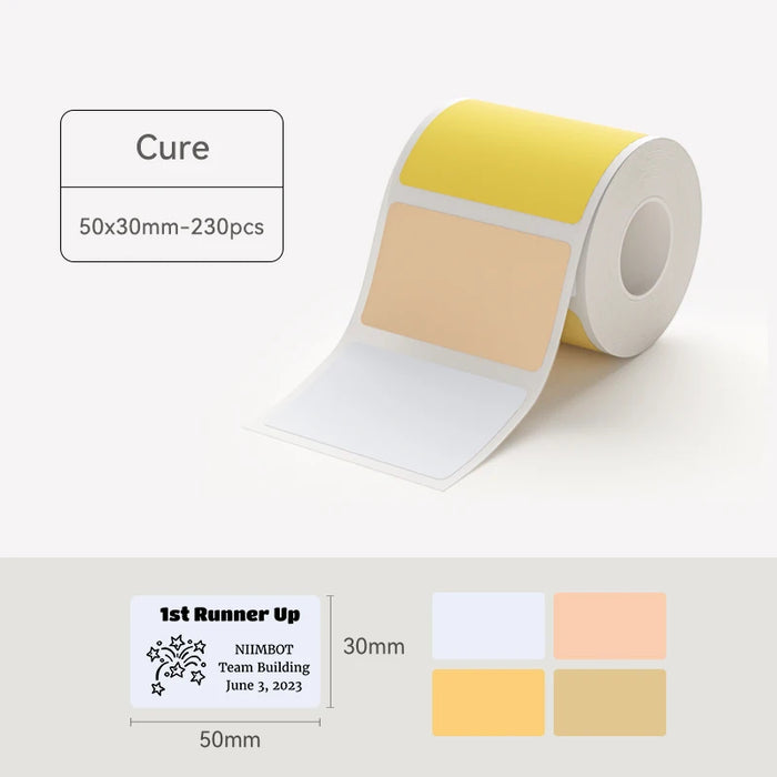 2 Rolls NIIMBOT B21 B3S Thermal Label Clothing Price Food Self-adhesive Tag Waterproof Smart Office Pocket Printer Label Paper