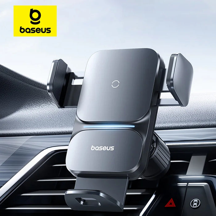 Baseus Car Wireless Charger Phone Holder Infrared RGB 15W QI for Xiaomi Samsung Huawei Car Mount Fast Charging Easy Control