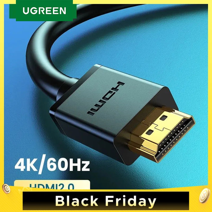 UGREEN High Speed HDMI-Compatible Cable for Xiaomi Mi Box PS4  1m 2m Gold Plated Port 4K 1080P 3D Cable 4K/60Hz HDMI-Compatible