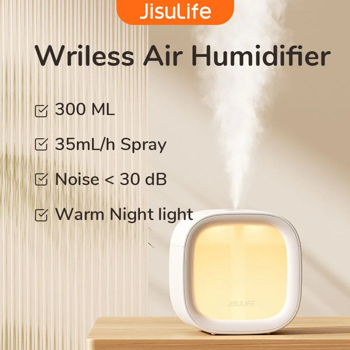 JISULIFE Portable Small Air Humidifiers ,High Cool Fog ,USB Mini Humidifier ,Personal Desktop Humidifier with Light Super Quiet - darahub.com