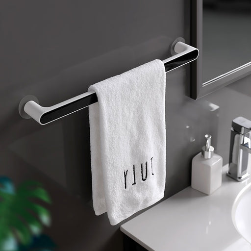 Ecoco Self-adhesive Towel Bar Household Without Drilling Kitchen Wipes Shelf Organizer Door Wall Mounted Bathroom Accessories black L