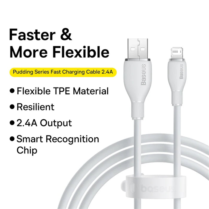 Baseus USB Cable 2.4A For iPhone Charging Cable USB Cord For iPhone 14 13 12 11 Pro Max Fast Data Charging Wire Cord