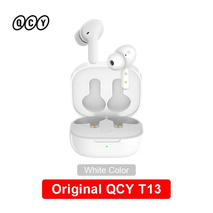 QCY T13 Wireless Smart Headphone BT5.1 TWS Earphone 4 Mic ENC HD Call Headset Touch Control Earbuds Long Standby 40H