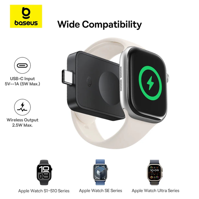 Baseus MagPro Magnetic Wireless Charger for E-Watch 2.5W For Apple Watch S1-S10 Series SE Series  Ultra Series