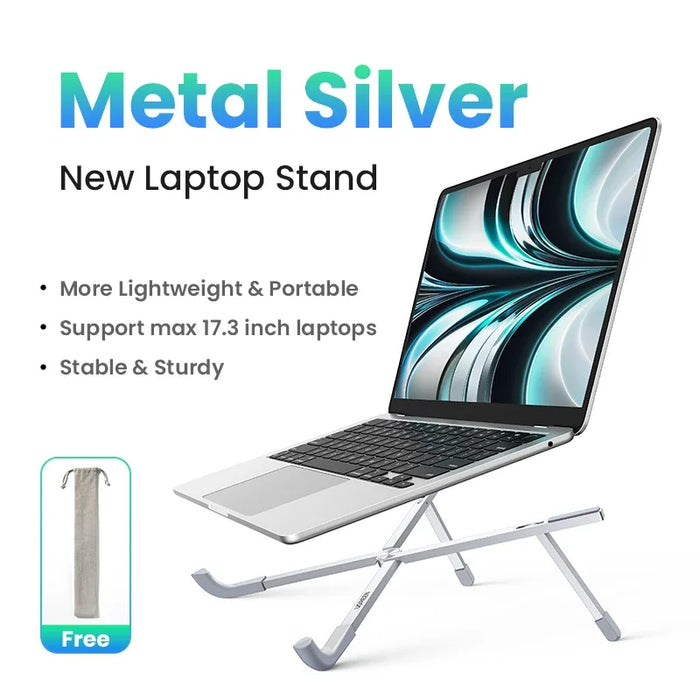 UGREEN Laptop Stand For Macbook Pro Foldable Aluminum Vertical Notebook Stand Laptop Support Macbook Air Pro Tablet Phone Stand