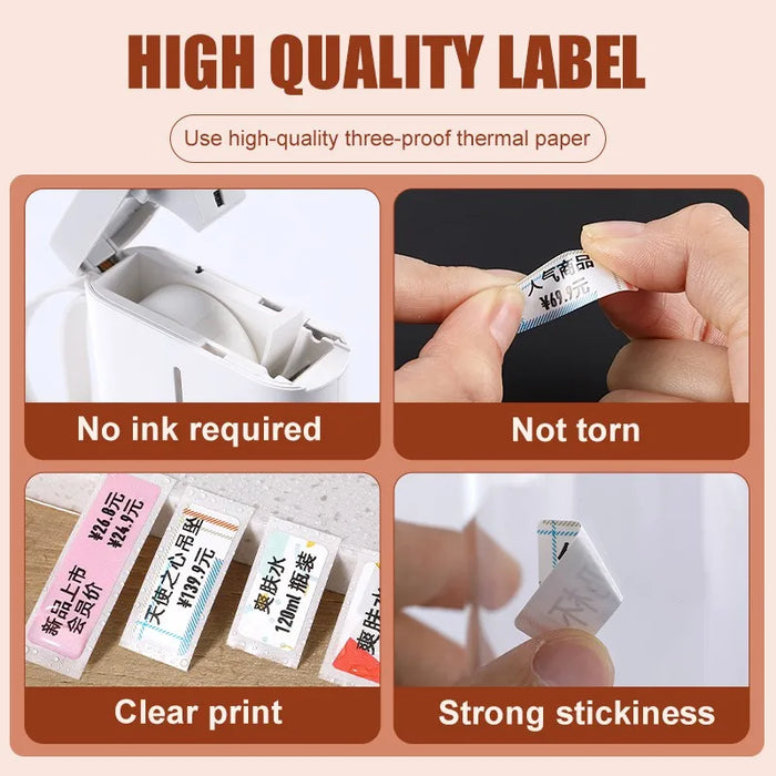 Niimbot Pocket Printer Labels Tape Printer Maker for Stickers D110 D11 D101 Labeling Self-adhesive Label Paper For Home Office