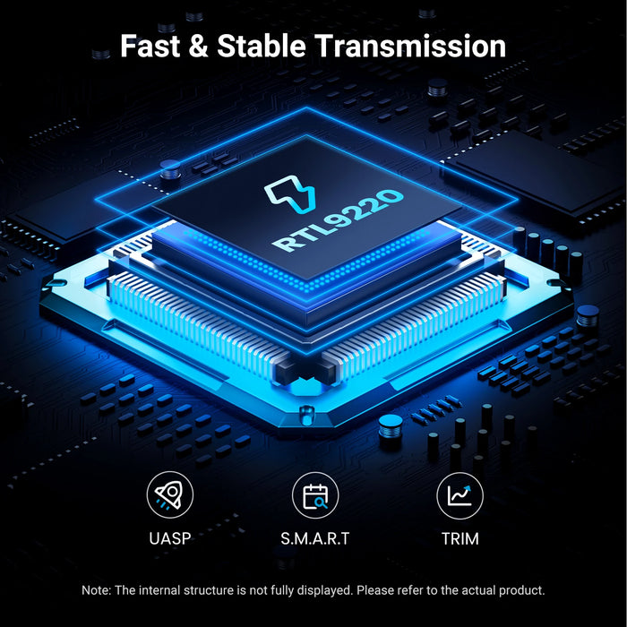 UGREEN M2 SSD Case M.2 NVMe SATA SSD Enclosure Adapter 20Gbps USB 3.2 Gen2 USB C External Enclosure Supports M and B&M Keys