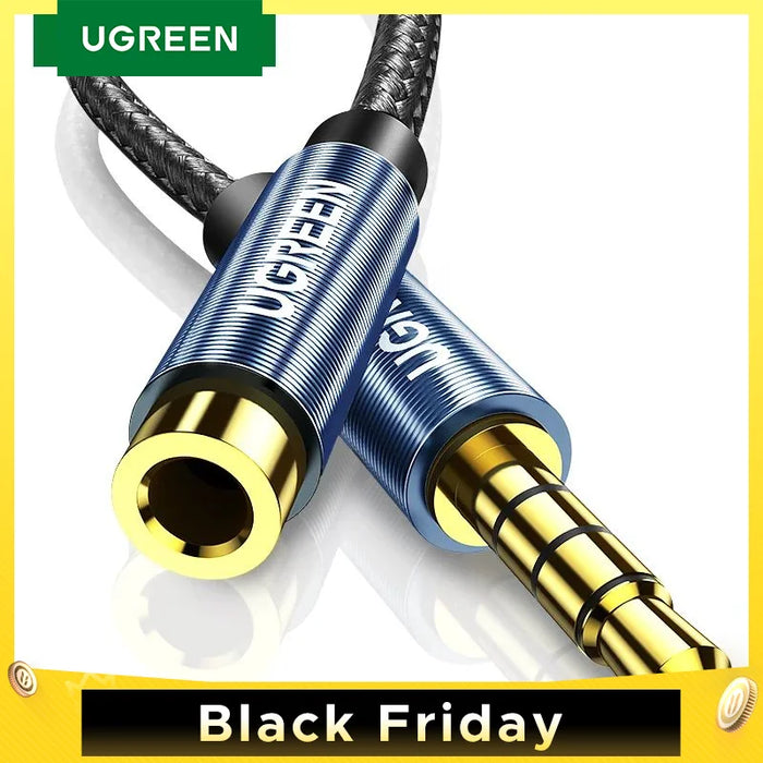 UGREEN Jack 3.5 mm Audio Extension Cable for Huawei P20 lite Stereo 3.5mm Jack Aux Cable for Headphones Xiaomi Redmi 5 plus PC