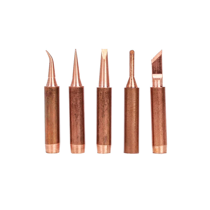 5pcs Pure Copper Lead-Free 900M-T-K Soldering Iron Tip Soldering Iron Tip For Soldering Rework Station Soldering Tools as shown