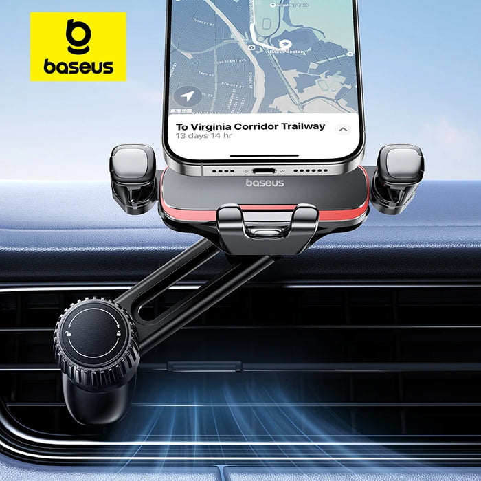 Baseus Car Phone Holder Auto Clamping Gravity Metal Air Vent Phone Mount Never Blocking Air Vent Clip Cell Phone Holder Car