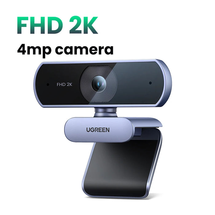 【RU】UGREEN USB Webcam 2K HD Mini Webcam For Laptop Computer Web Camera Dual Microphones for Youtube Zoom Video 30fps web cam