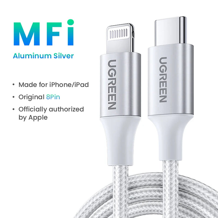 UGREEN MFi USB C to Lightning Cable PD20W Fast Charging for iPhone 14 13 12 Pro Max Mini Data Cable for iPhone for iPad