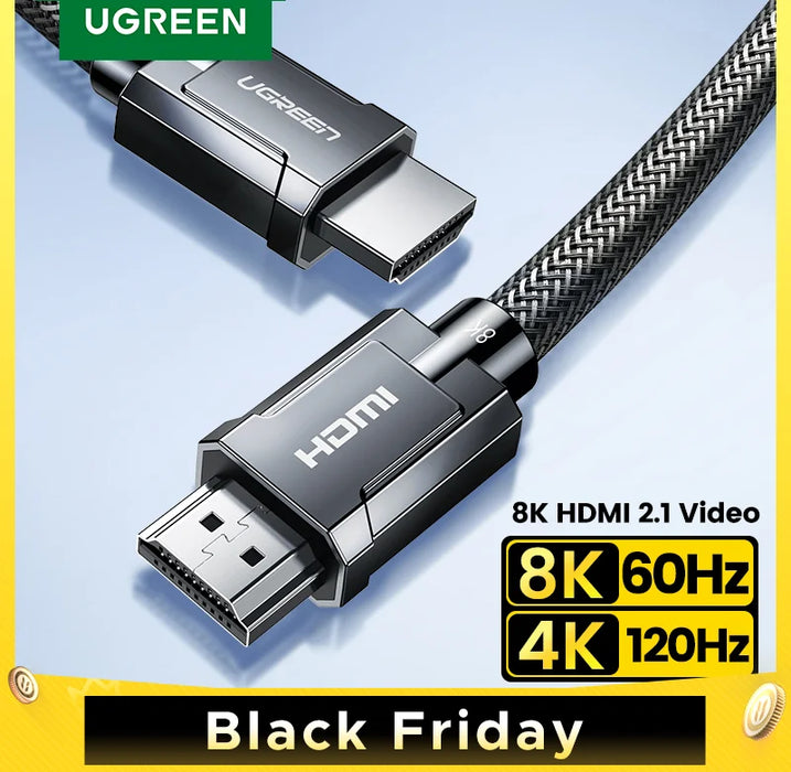 UGREEN HDMI 2.1 Cable 8K 60Hz 48Gbps Earc Ultra High-Speed ​​HDMI-Compatible Cable for Xiaomi TV Box Laptop Projector PS4 PS5 