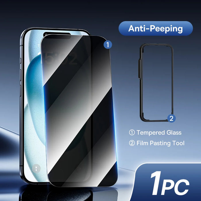 Baseus Tempered Glass for iPhone 16 Pro Max Plus Screen Protector for iPhone 15 14 13 12 11 Pro Max Clear Edge Anti-Peeping Film