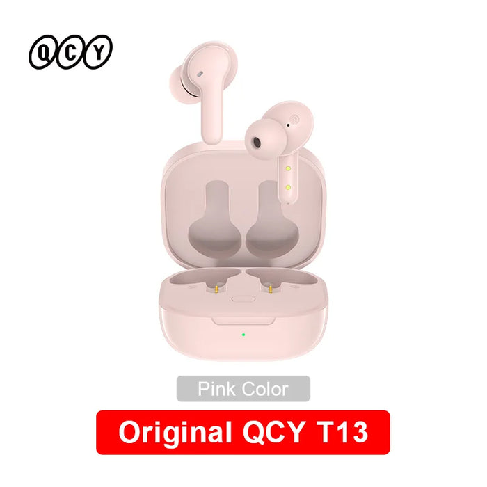 QCY T13 Wireless Smart Headphone BT5.1 TWS Earphone 4 Mic ENC HD Call Headset Touch Control Earbuds Long Standby 40H