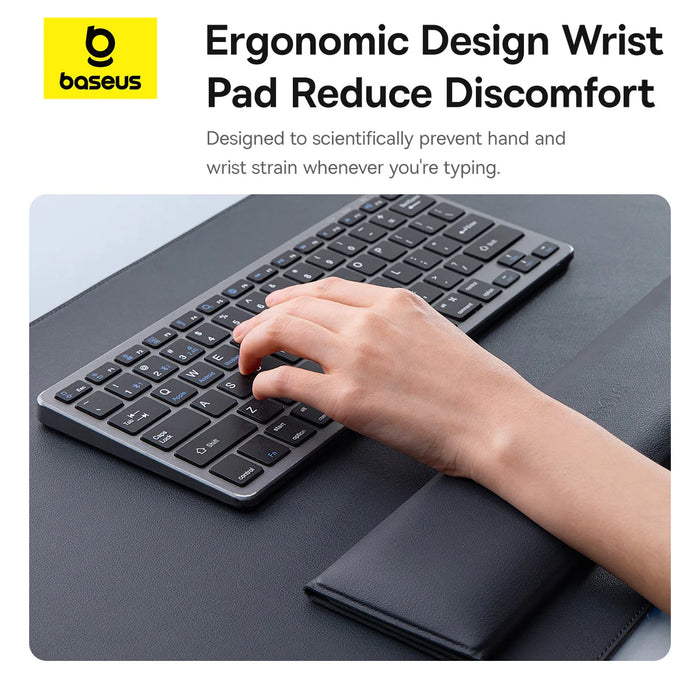 Baseus Large Desk Mat Office Wrist Rest Laptop Stand Holder for Work Game Study Read Soft PU Waterproof Keyboard Mat Mouse Pad