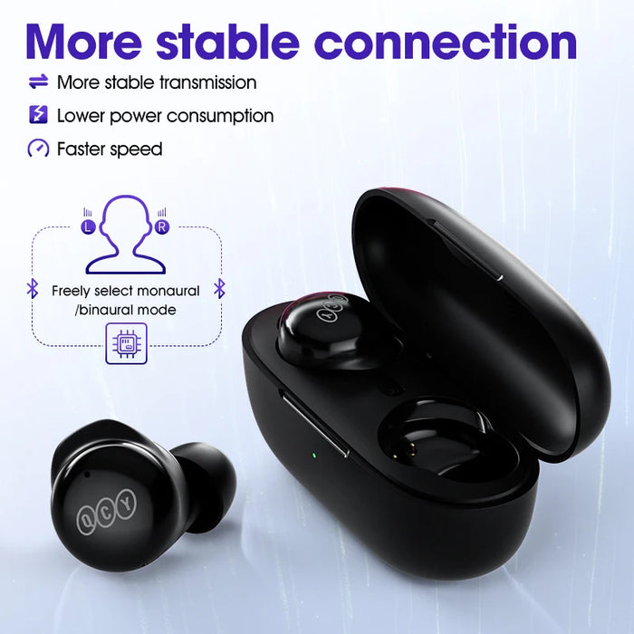 QCY T17 Truely Wireless Earphones Bluetooth 5.3 Earbuds HIFI Sound Headphone Touch Control Gamging Earbuds Long Standby 26H