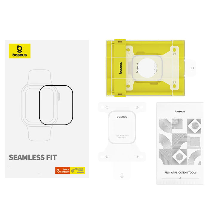 Baseus Screen Protector for Apple Watch 10 9 8 7 6 5 4 SE 46/42/45/41/44/40mm Hydrogel Film for iWatch Ultra 2 1 49mm Protective