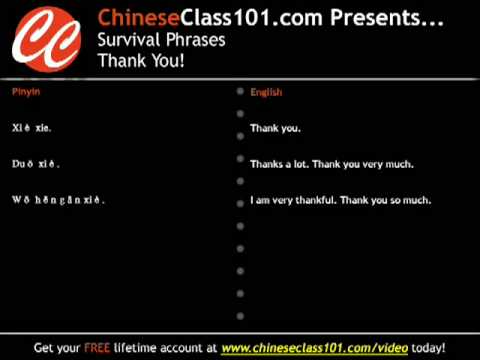 Learn Chinese - Survival Phrases