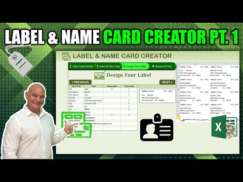 LABEL NAME CARD CREATOR SERIES
