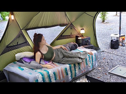 Solo tent camping