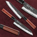 HEZHEN Retro Series Chef Knife Three-layer Composite Steel Stainless Steel Red Wood Handle Kitchen Cooking Knives