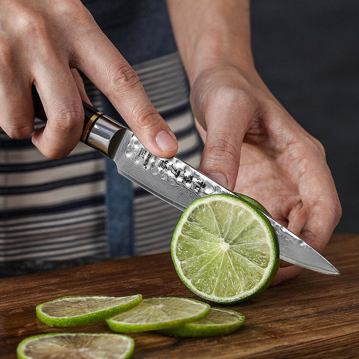 HEZHEN 1-2 PCS Kitchen Knife Sets professional Japanese Damascus Steel VG10 Chef knife Utility Knives Cook Tool Ebony Handle