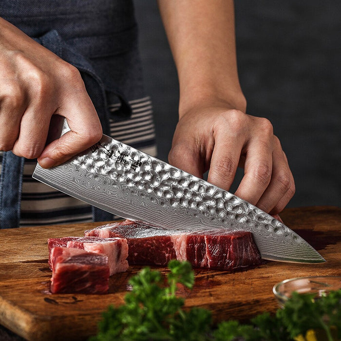 HEZHEN 1-2 PCS Kitchen Knife Sets professional Japanese Damascus Steel VG10 Chef knife Utility Knives Cook Tool Ebony Handle