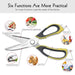 HEZHEN New Stainless Steel Multipurposes Kitchen Scissors Shears Tool for Chicken Poultry Fish Meat Vegetables Herbs with Cover