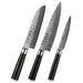 HEZHEN 1-3 PCS Kitchen Knife Set professional Japanese Damascus Steel VG Chef knife UtilitySantoku Knives Cook Tool Ebony Handle HZ-Z-3PC