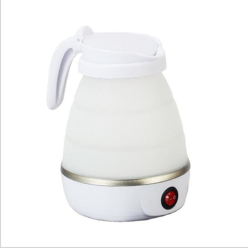 saengQ Travel Household Folding Kettle Silicone304 Stainless Steel Portable Kettle Compression Foldable Leakproof 600ml white-600ml China