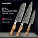 HEZHEN 3PC Knife Set Professional Damascus Steel Utility Santoku Chef Knife For Meat Japanese Cook Kitchen Knife Default Title
